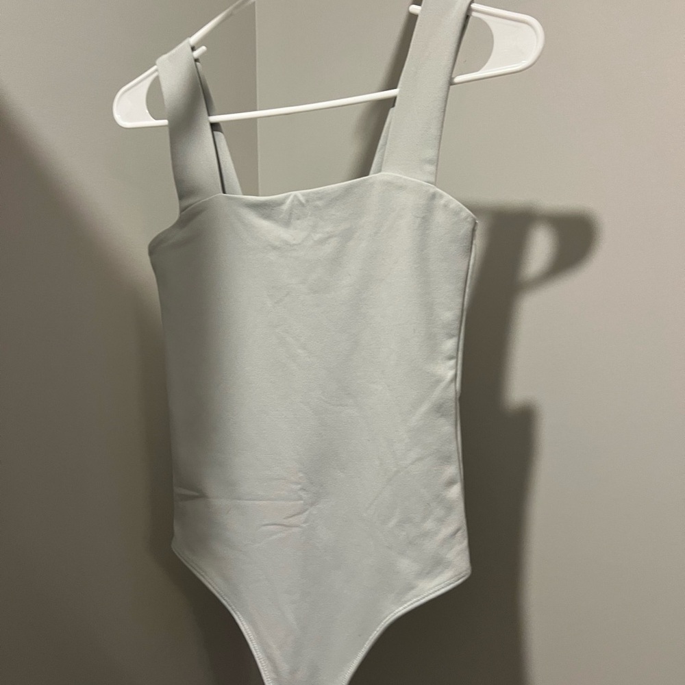 Abercrombie & Fitch Square Neck Light Green / Mint Bodysuit